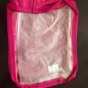 Brand new get creative rectangle pouch pink crosshatch